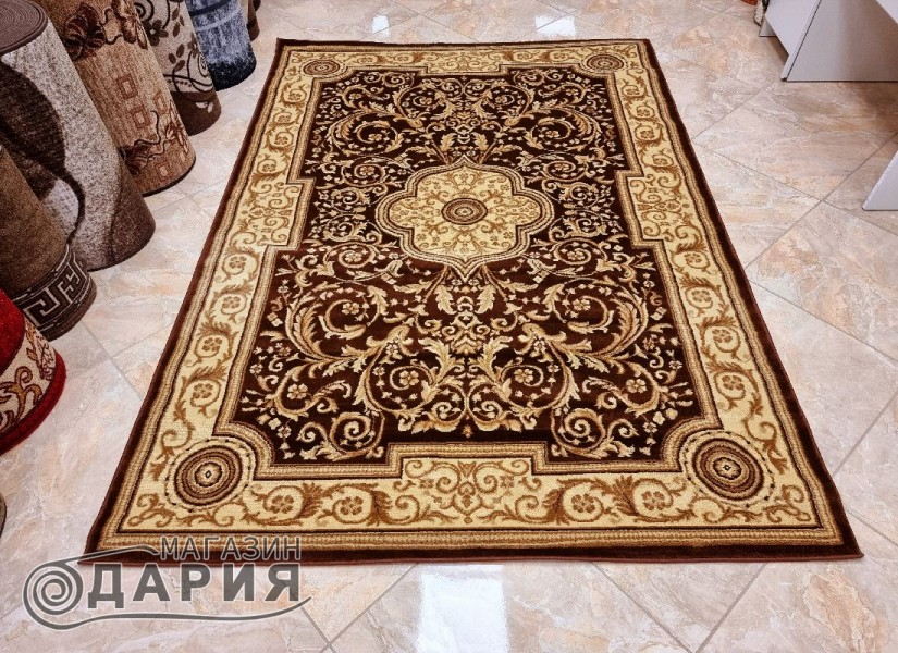 Тъкан персийски килим Blue stones 1706_BROWN